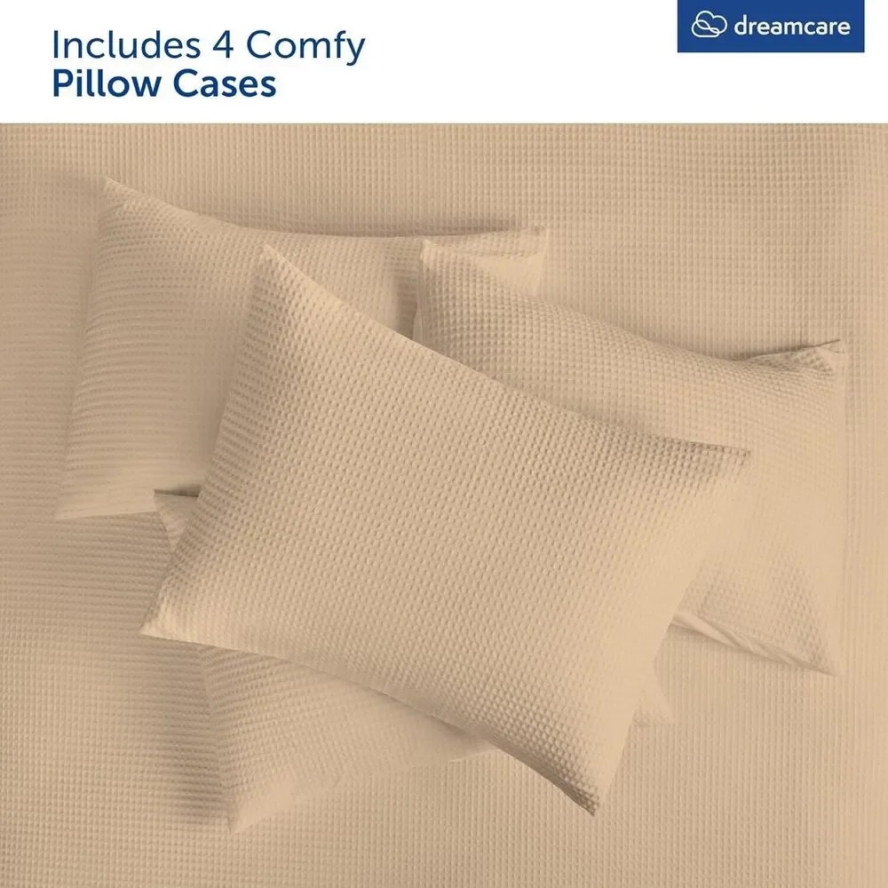 Waffle Duvet Cover King - Cotton Waffle Weave Duvet Cover, King Duvet Cover Set